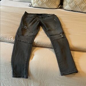 Distressed Gray Jeans